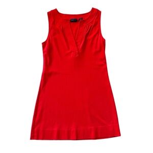 NEW YORK & COMPANY ORANGE SLEEVELESS SHIFT DRESS, SIZE SMALL
